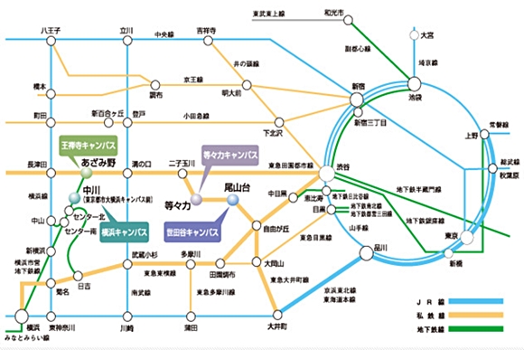 東京都市大学地図
